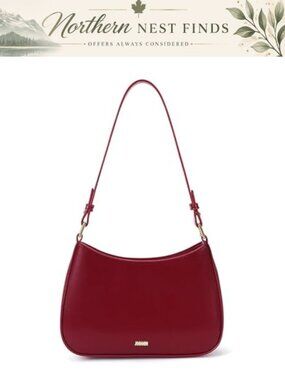 Faux Leather Mini Shoulder Bag Crossbody Purse with Zipper Clutch